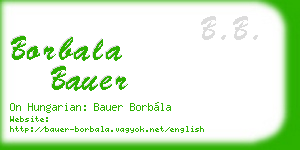 borbala bauer business card